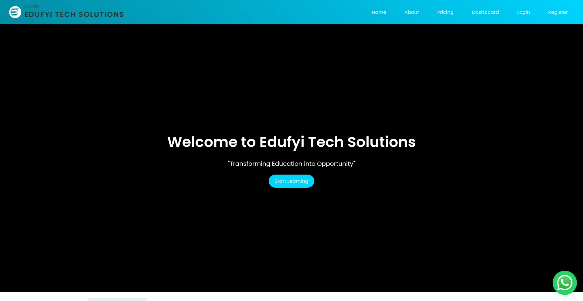 Website screenshot of Edufyitechsolutions.com