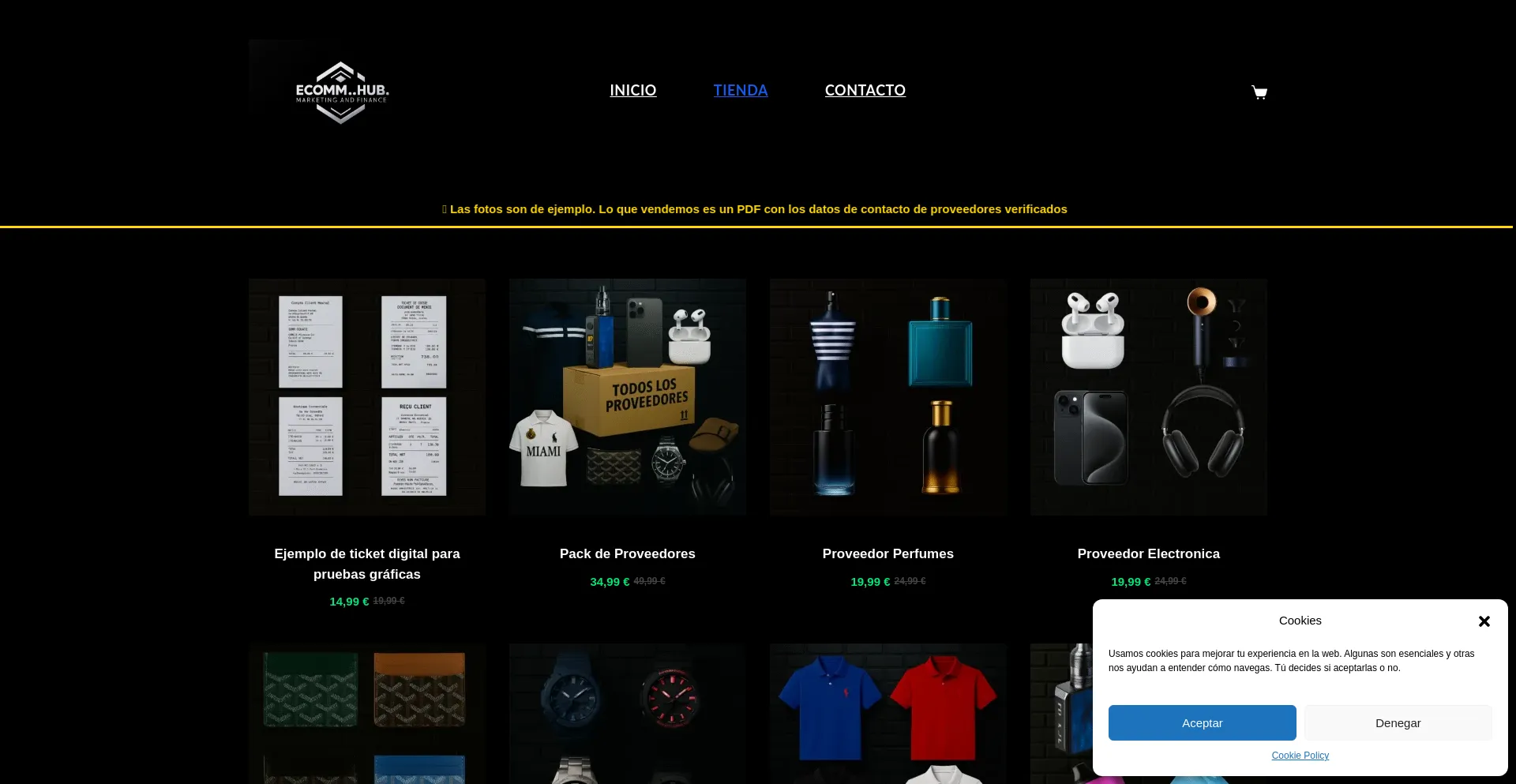 Website screenshot of Eecommhub.com