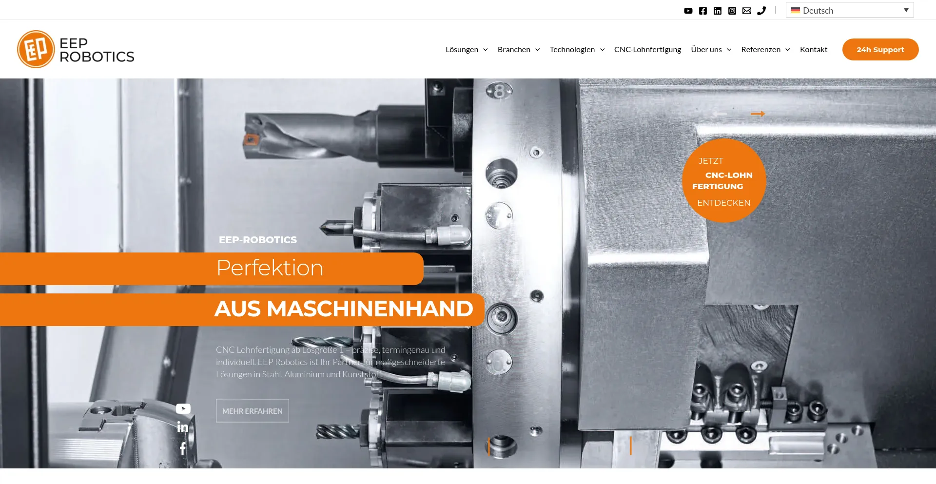 Website screenshot of Eep-robotics.com