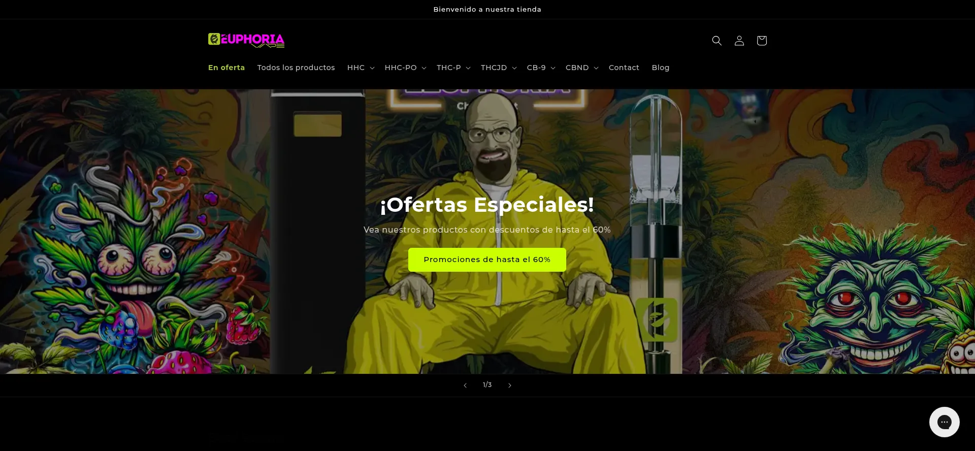 Website screenshot of Eeuphoria.es