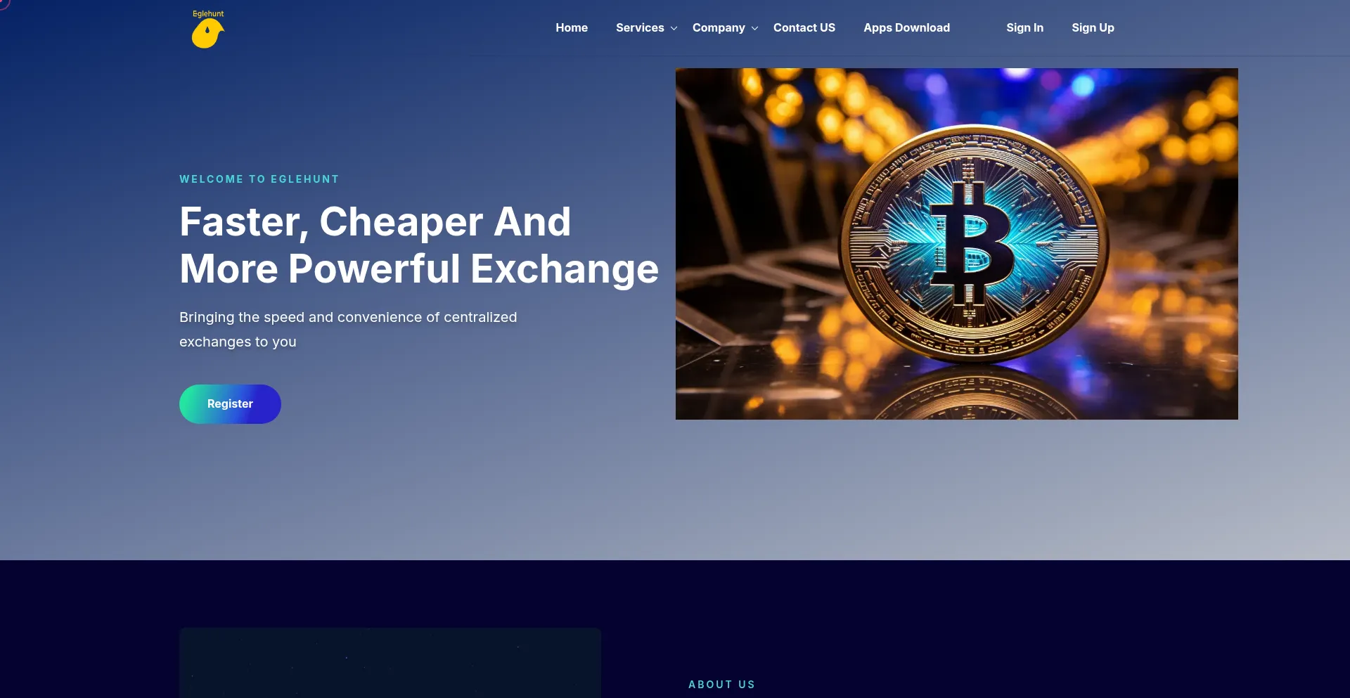 Website screenshot of Eglehunt.com
