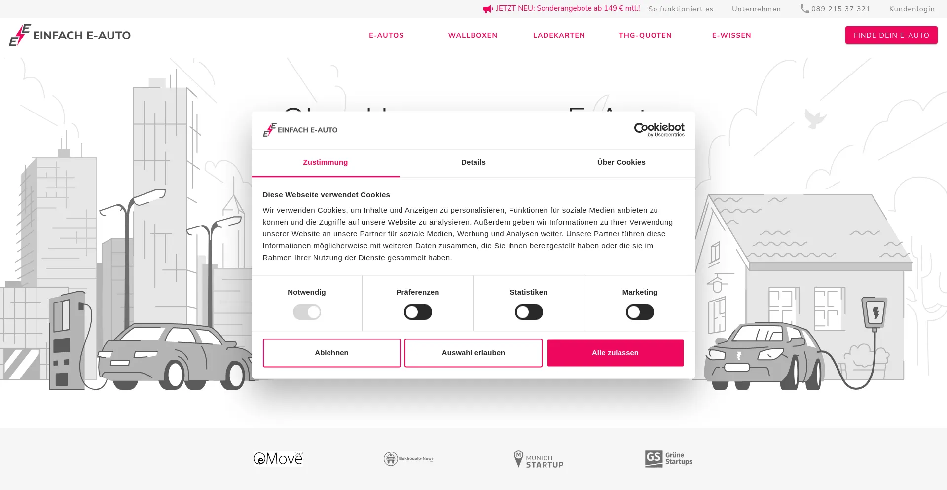 Website screenshot of Einfacheauto.de