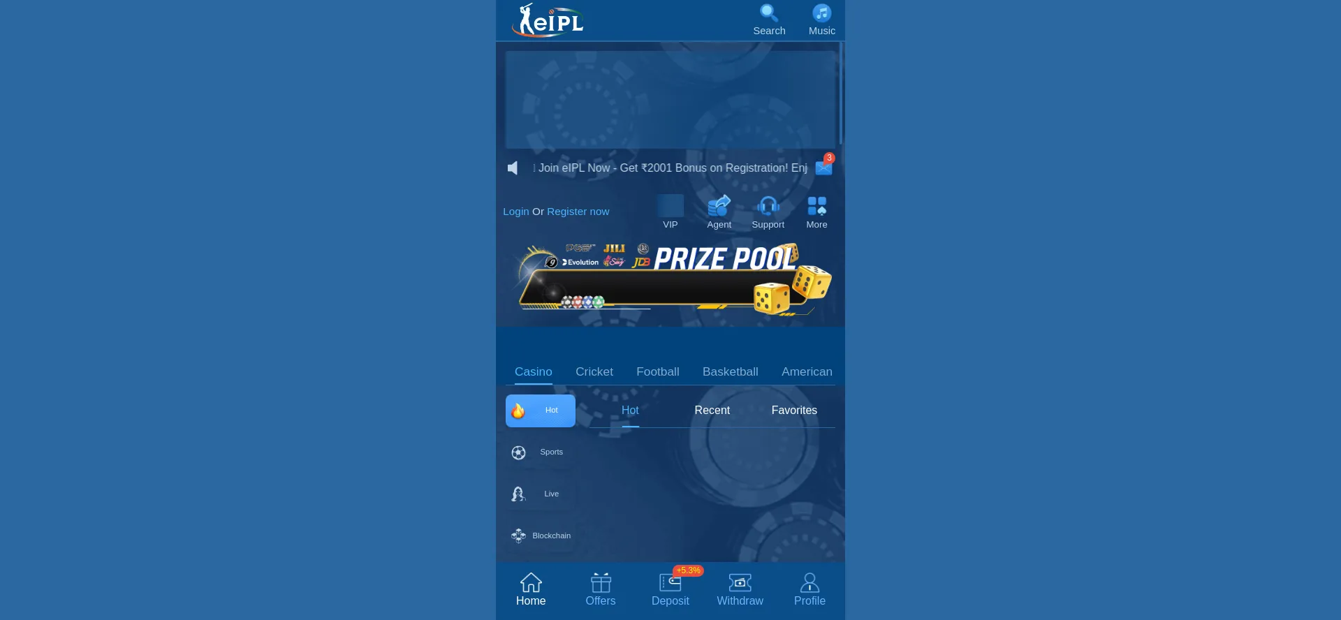 Website screenshot of Eipl7.com
