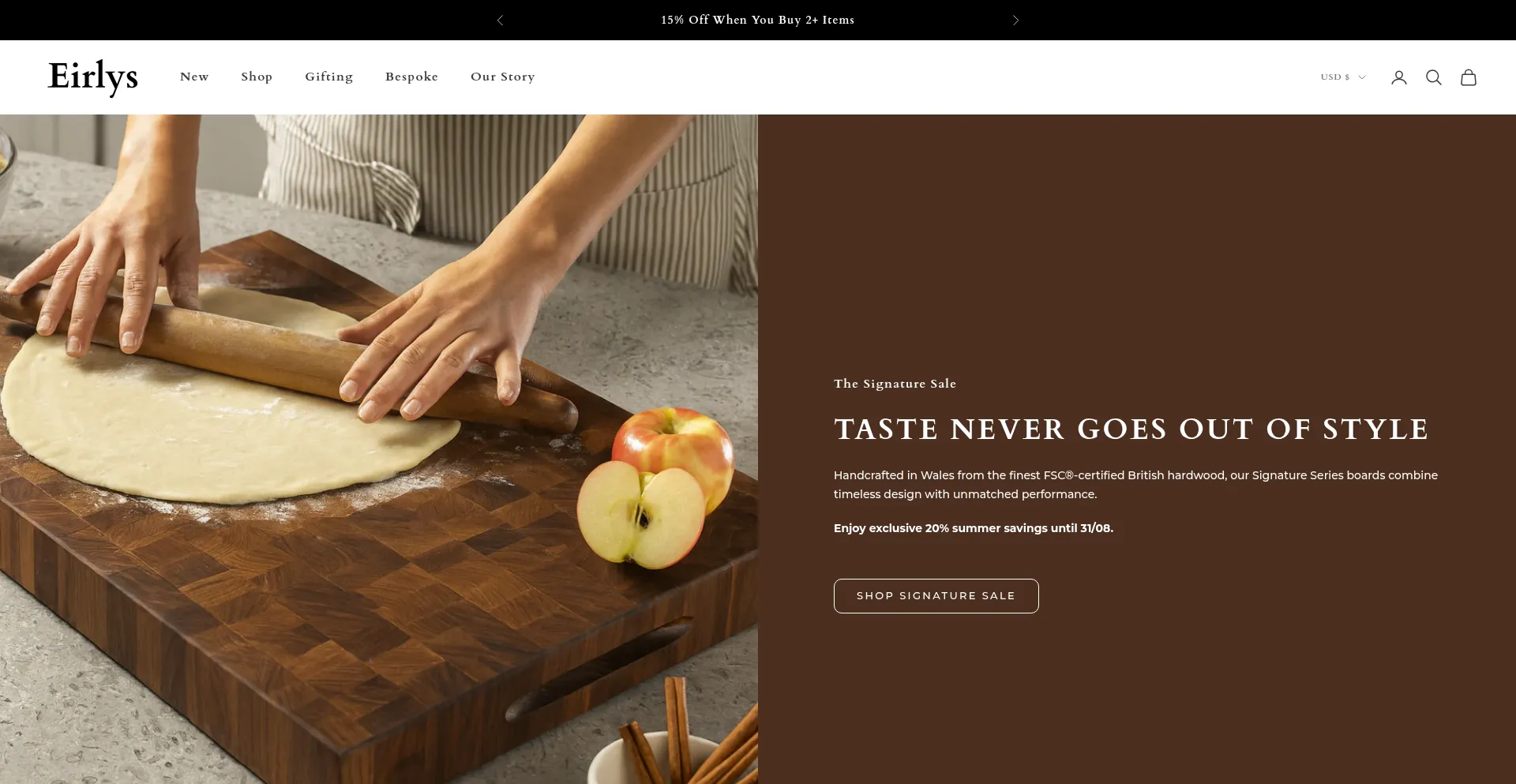 Website screenshot of Eirlysstudio.com