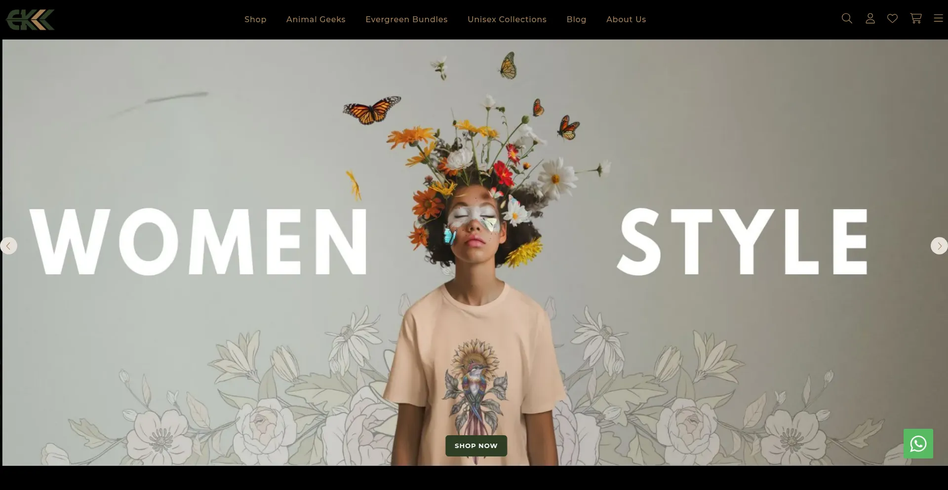 Website screenshot of Ekaastore.com