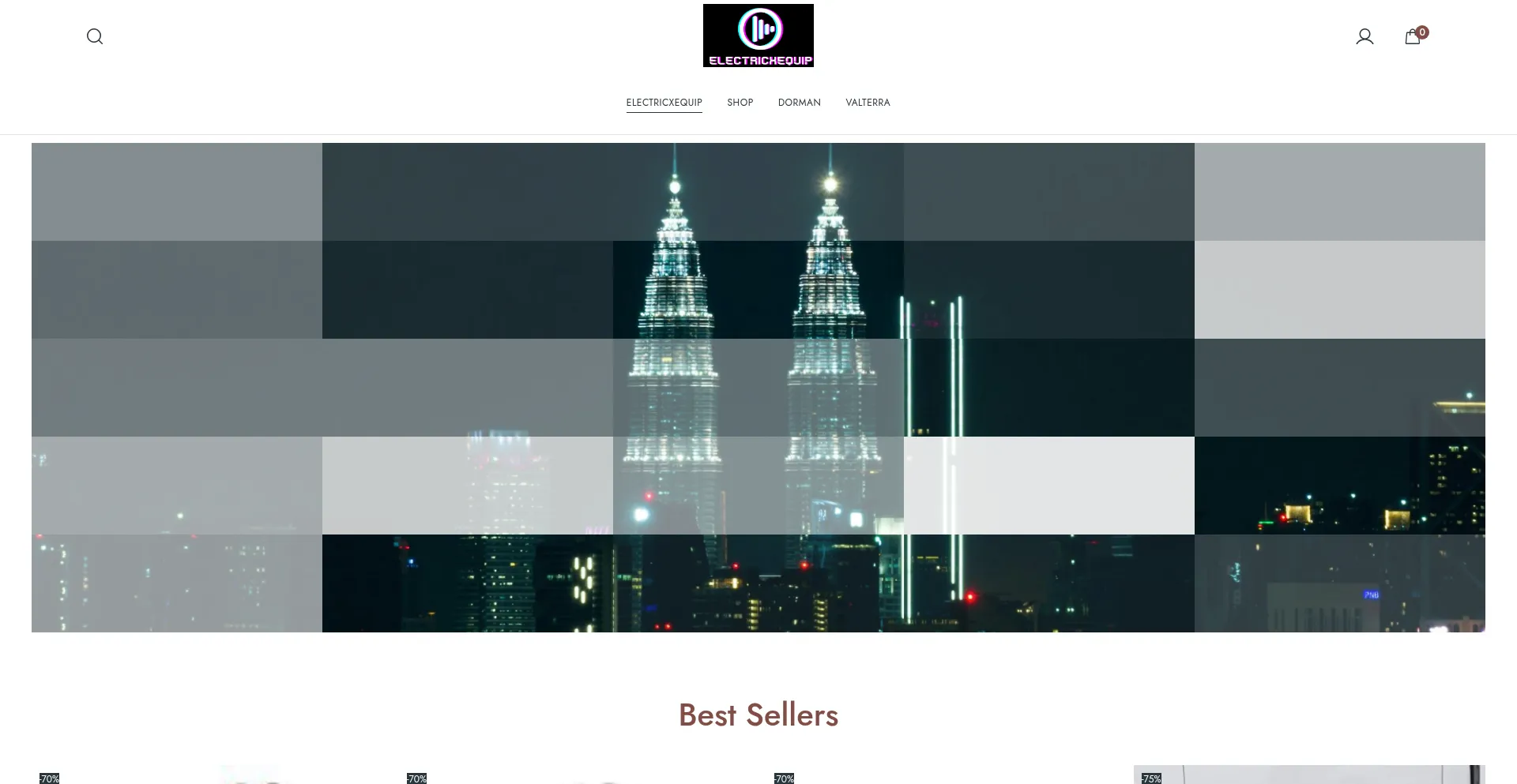 Website screenshot of Electricxequip.com