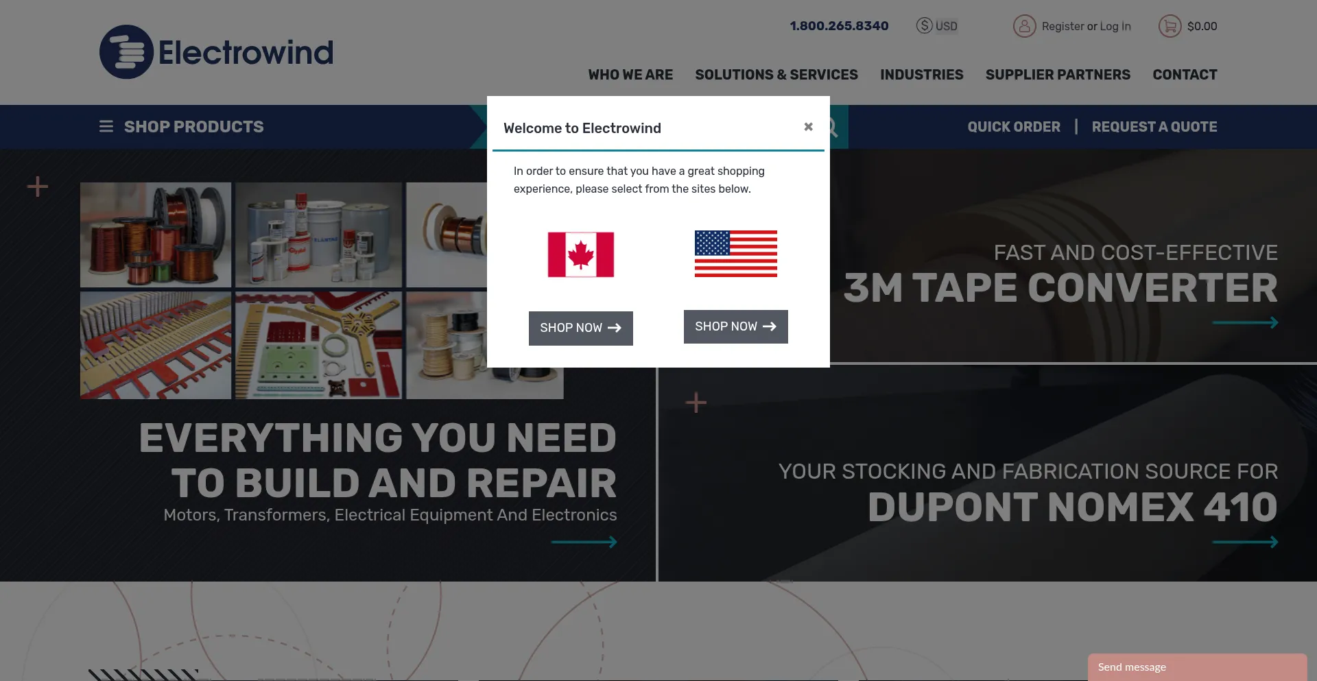 Website screenshot of Electro-wind.com