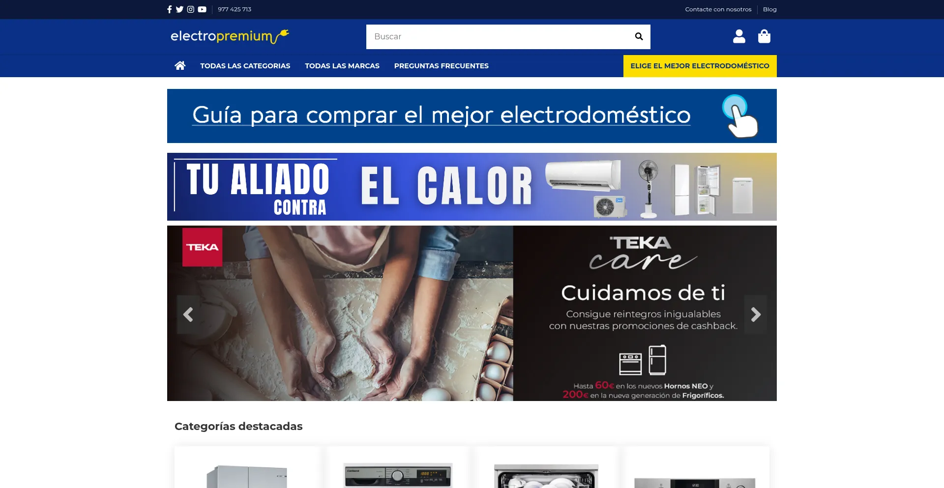 Website screenshot of Electropremium.com