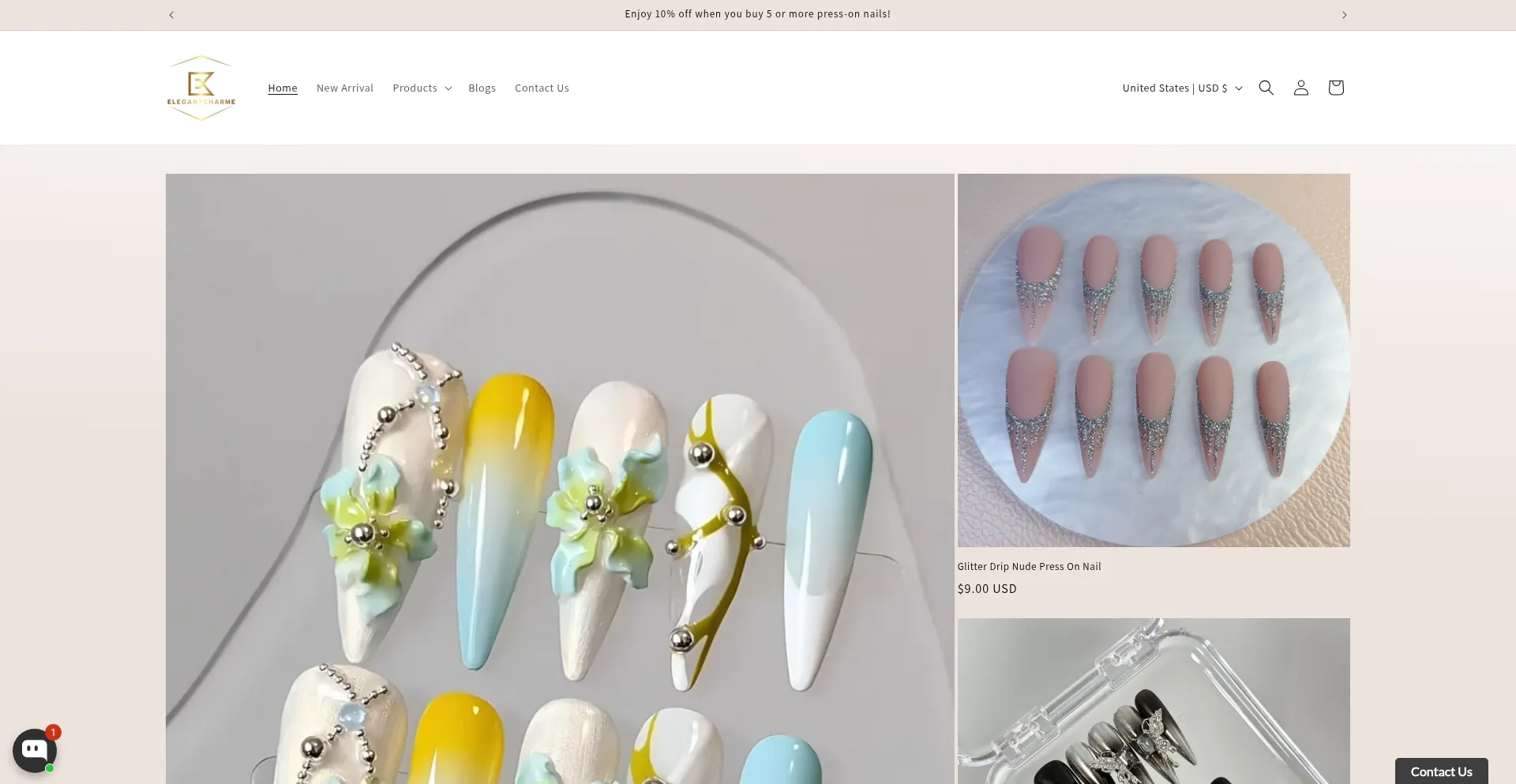 Website screenshot of Elegantcharme.com