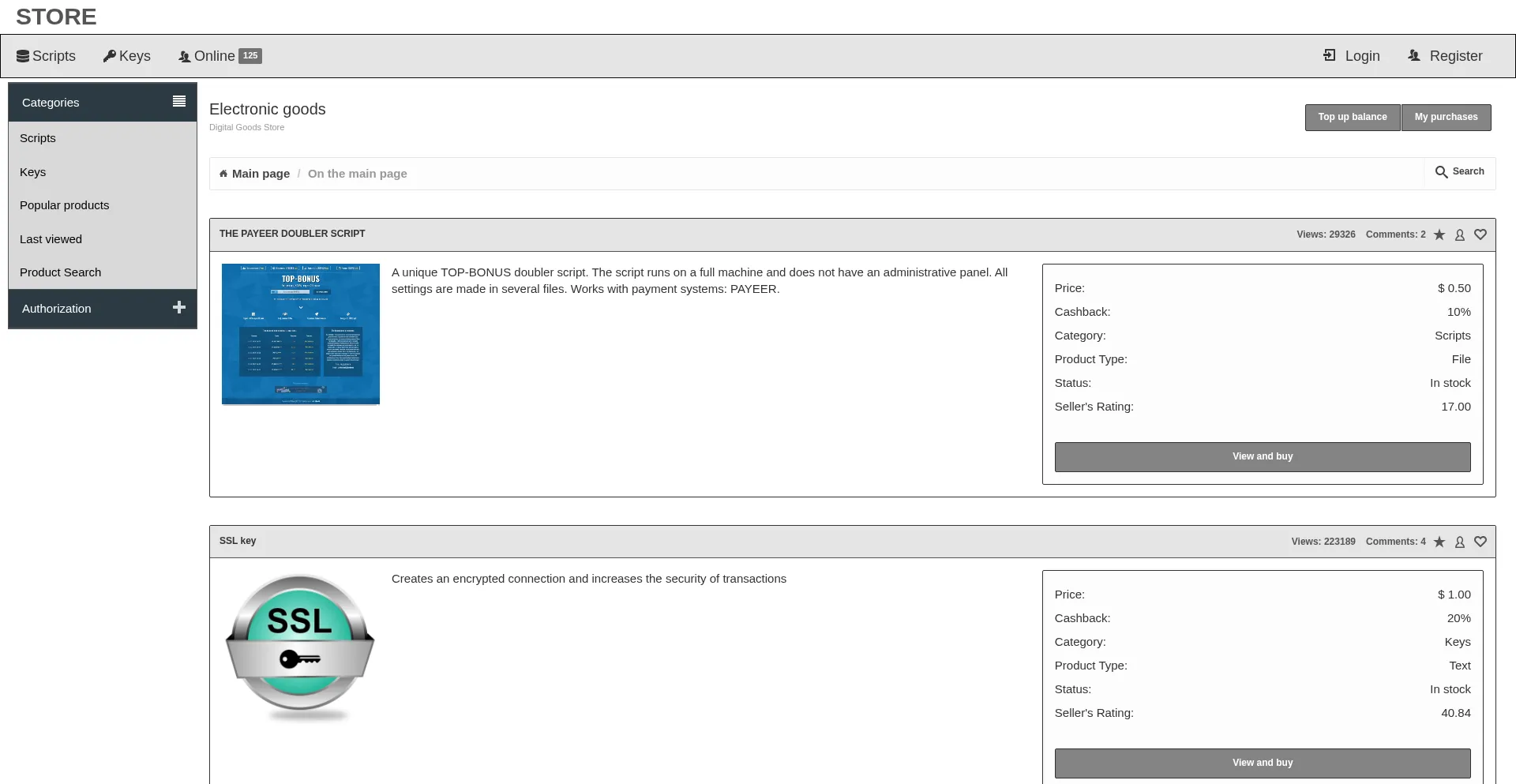 Website screenshot of Elexor.store