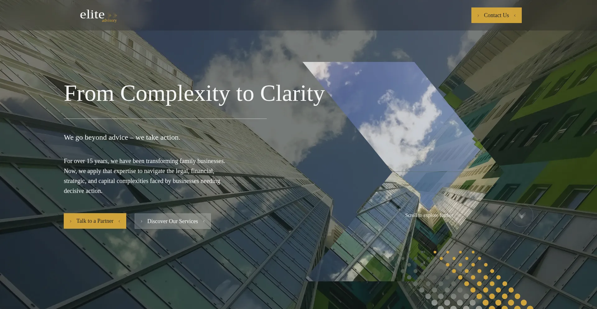 Website screenshot of Eliteadvisory.cx
