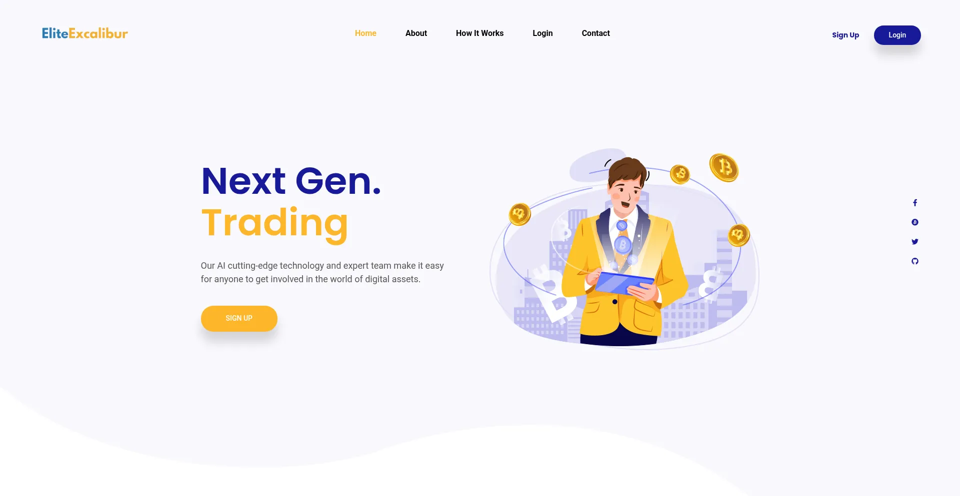 Website screenshot of Eliteexcalibur.com