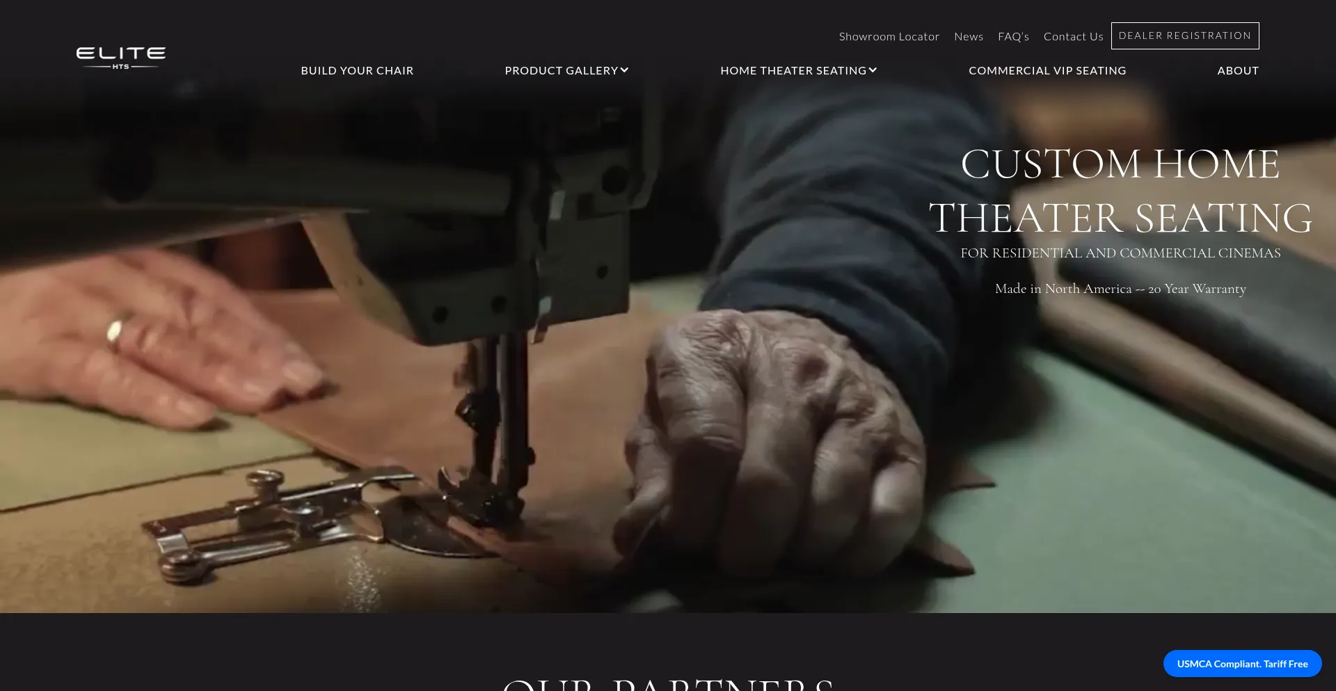 Website screenshot of Elitehts.com