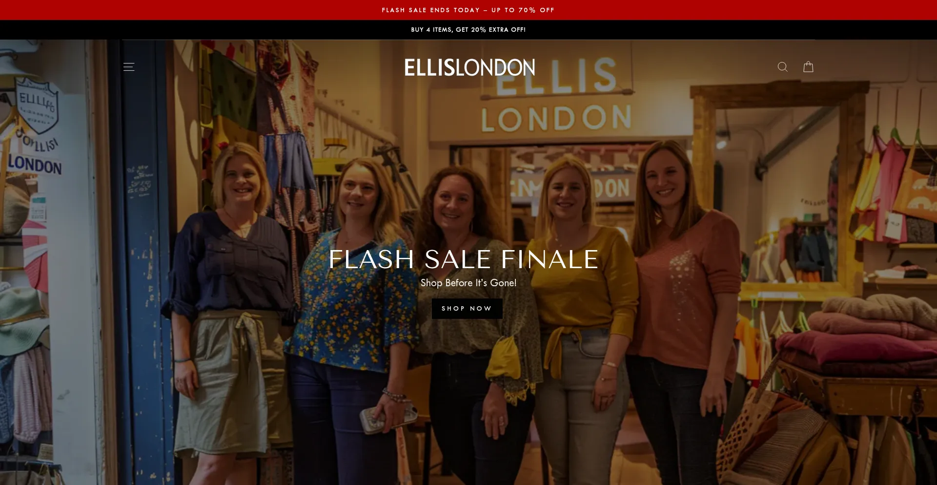 Website screenshot of Ellis-london.co.uk
