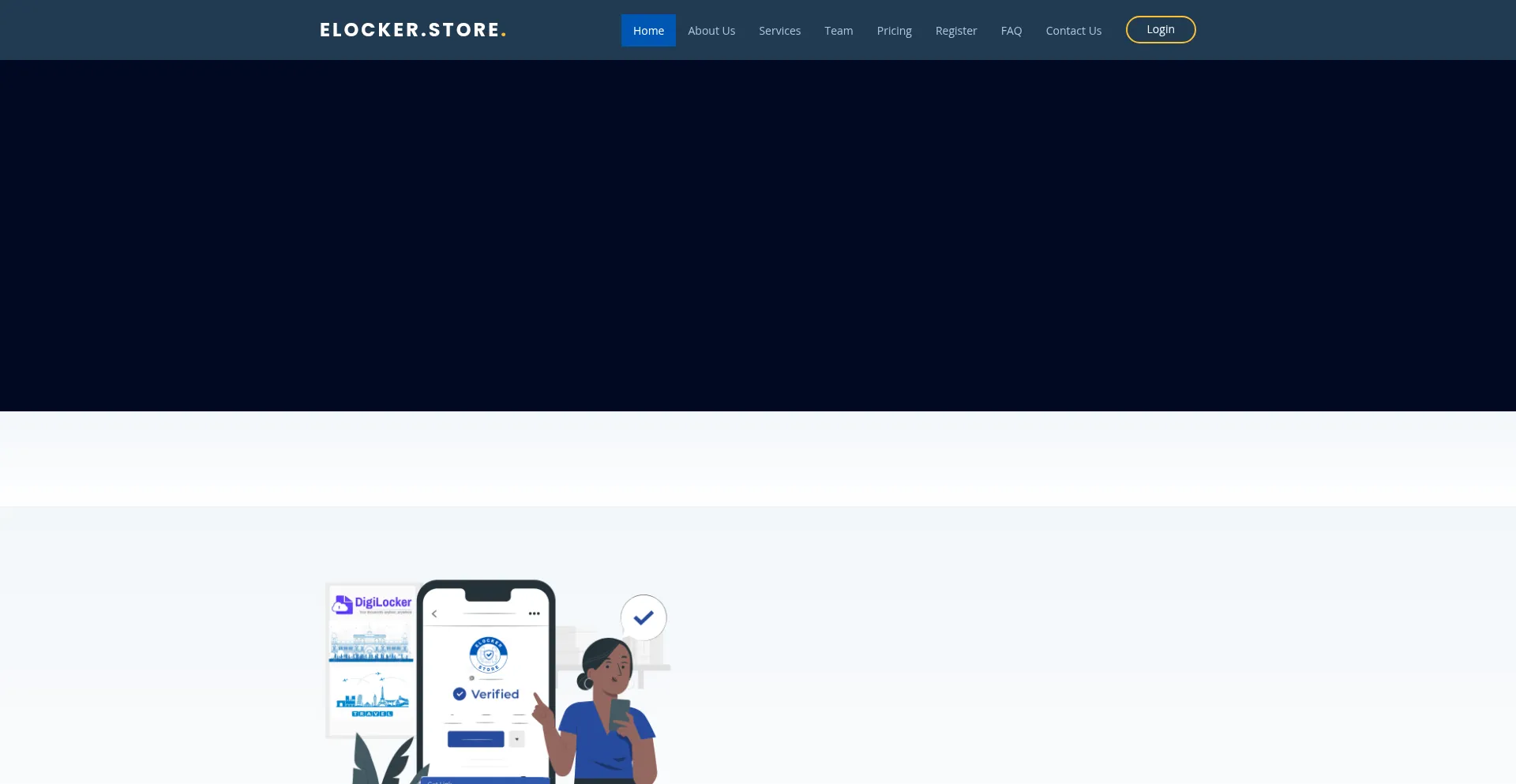Website screenshot of Elocker.store