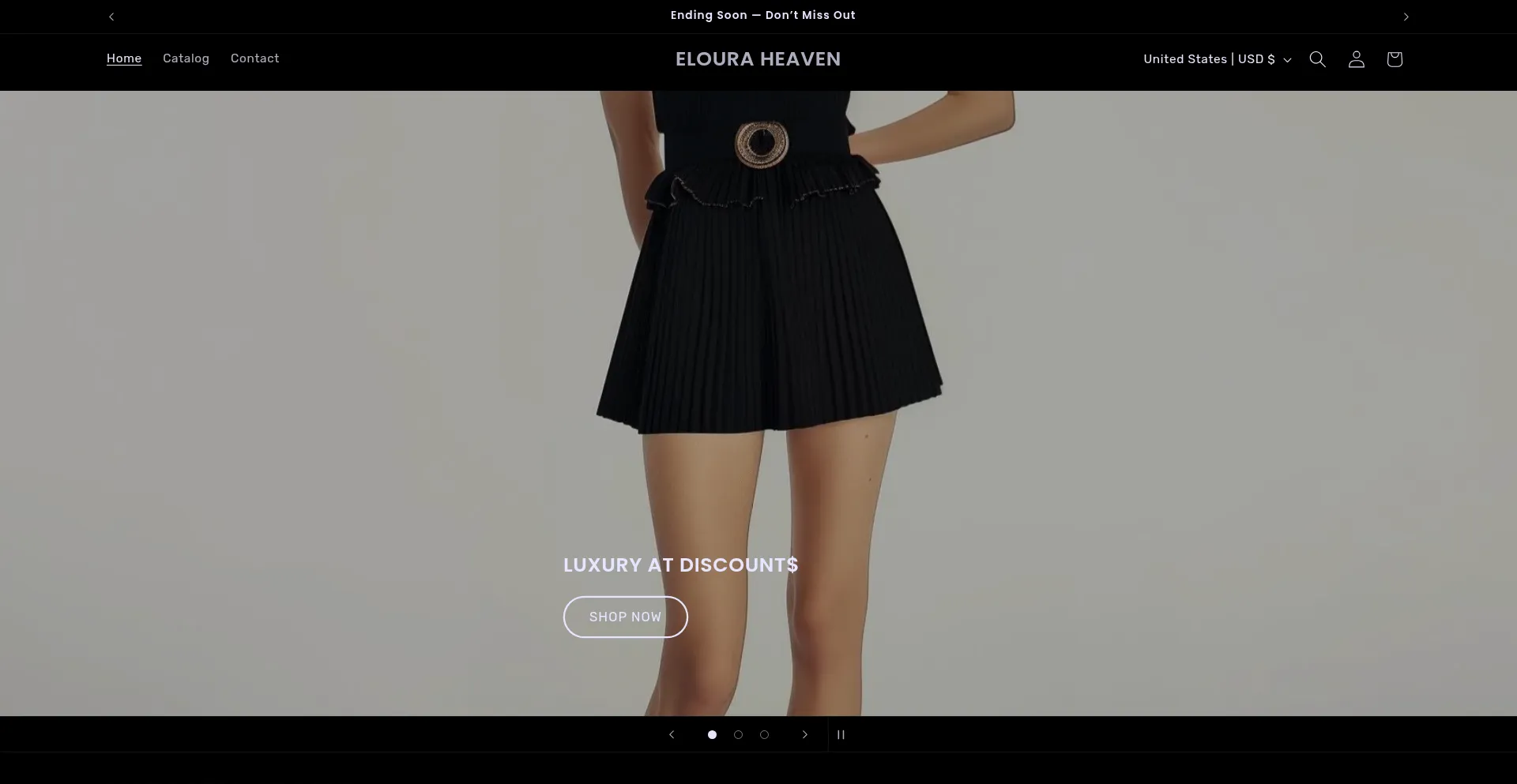 Website screenshot of Elouraheaven.store