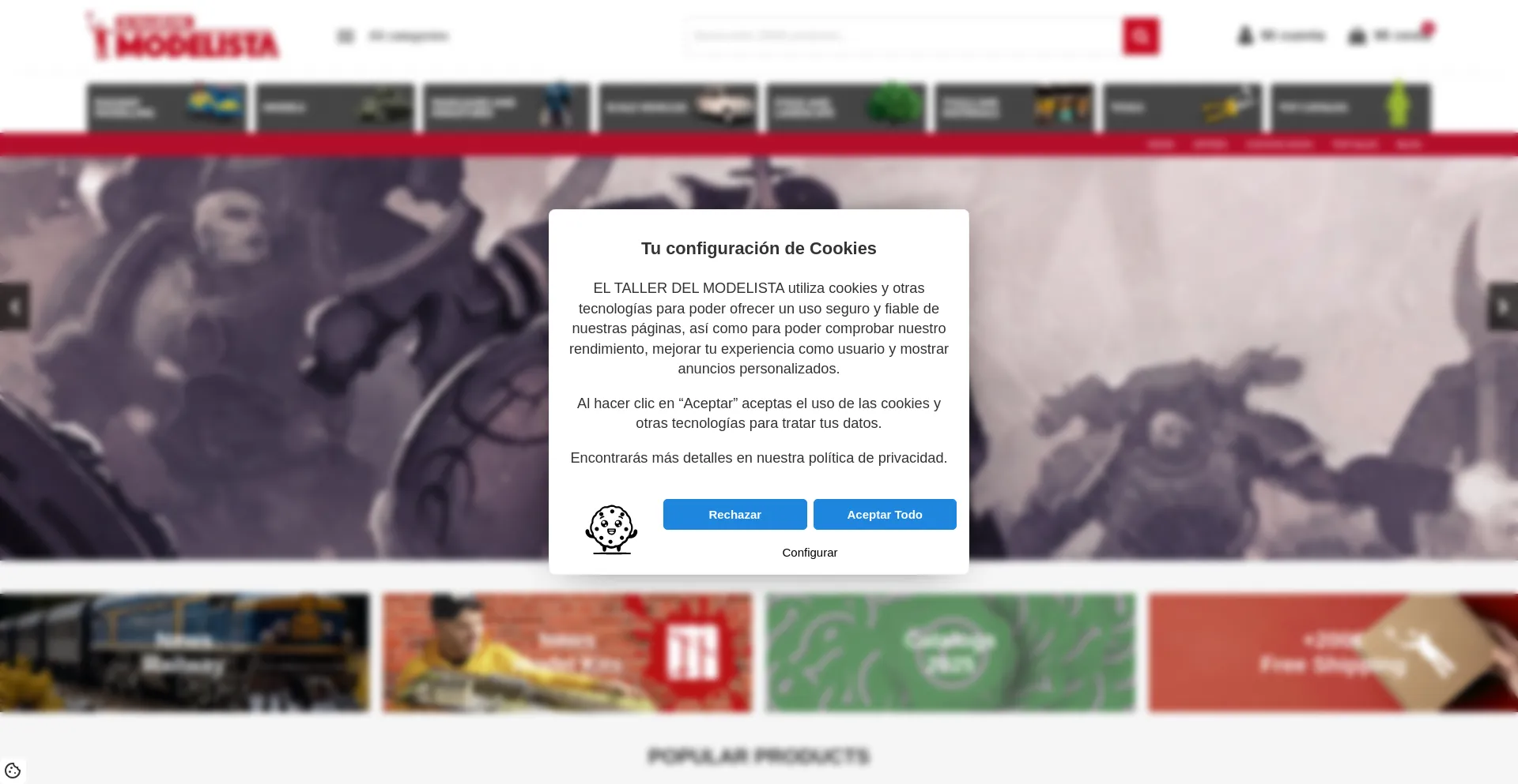 Website screenshot of Eltallerdelmodelista.com