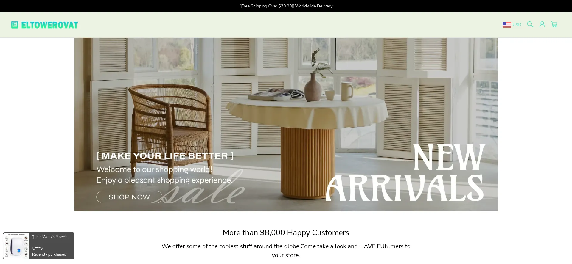 Website screenshot of Eltowerovat.com