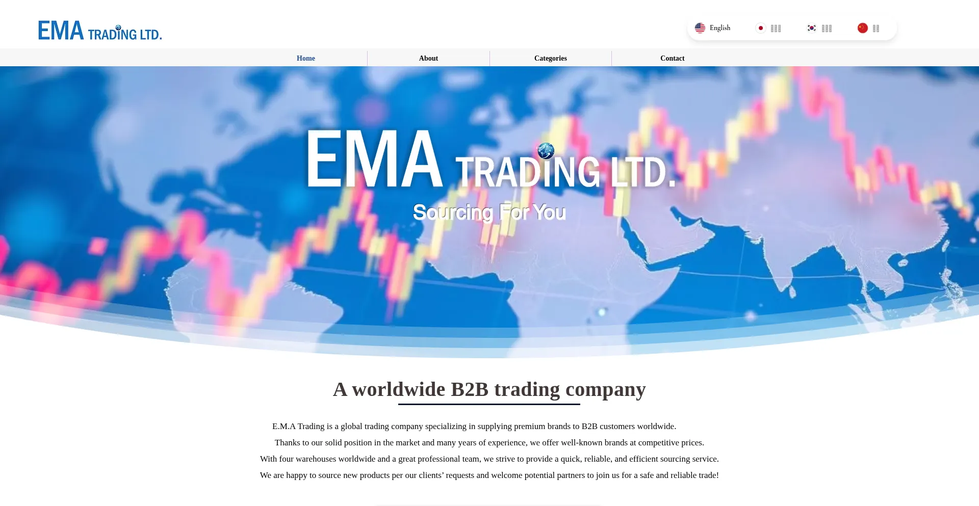 Website screenshot of Ema-trading.com