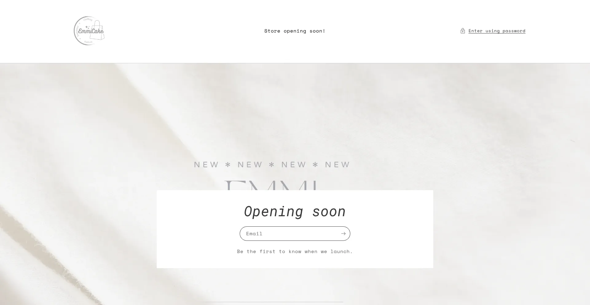 Website screenshot of Emmicake.com