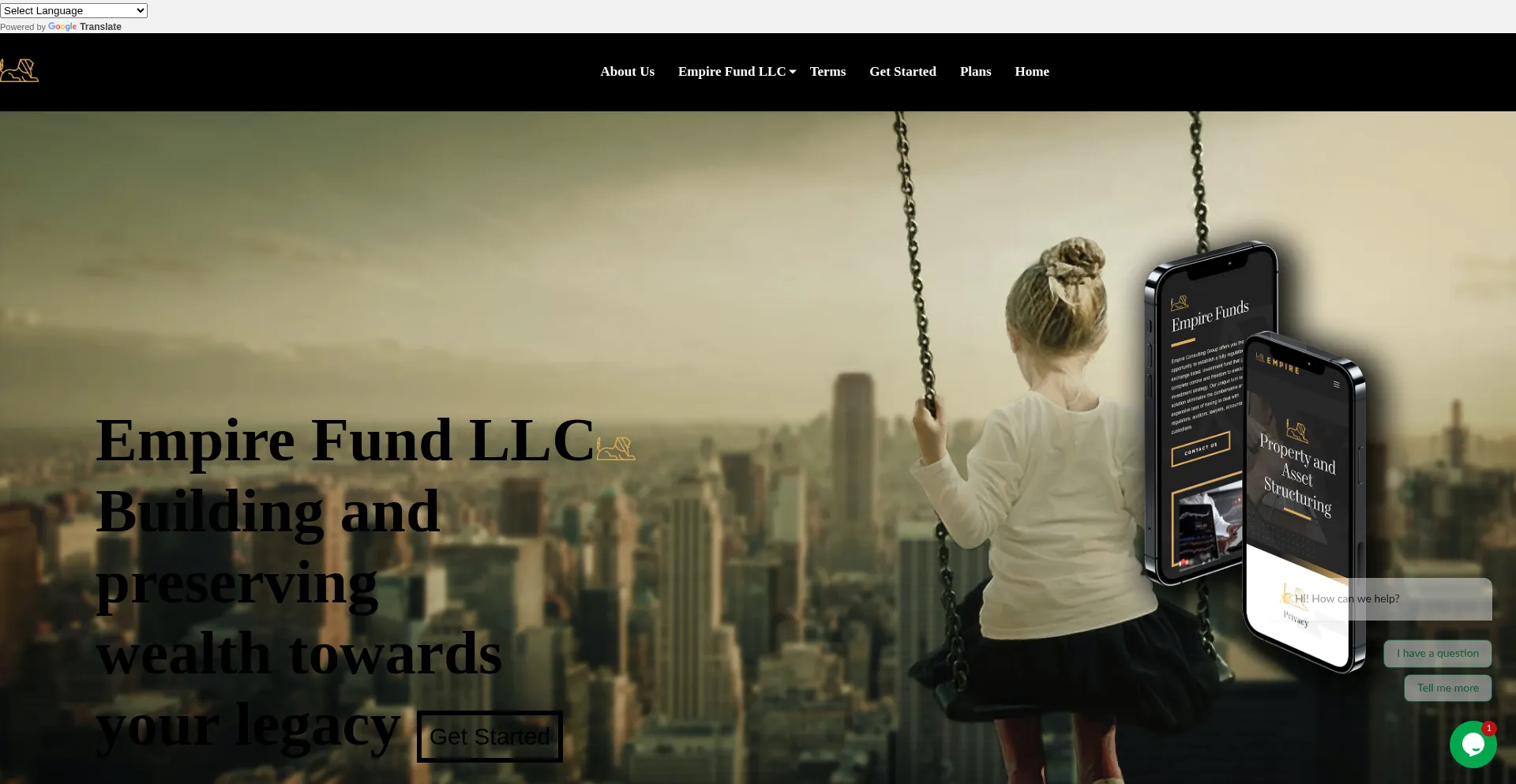 Website screenshot of Empirefundsllc.com