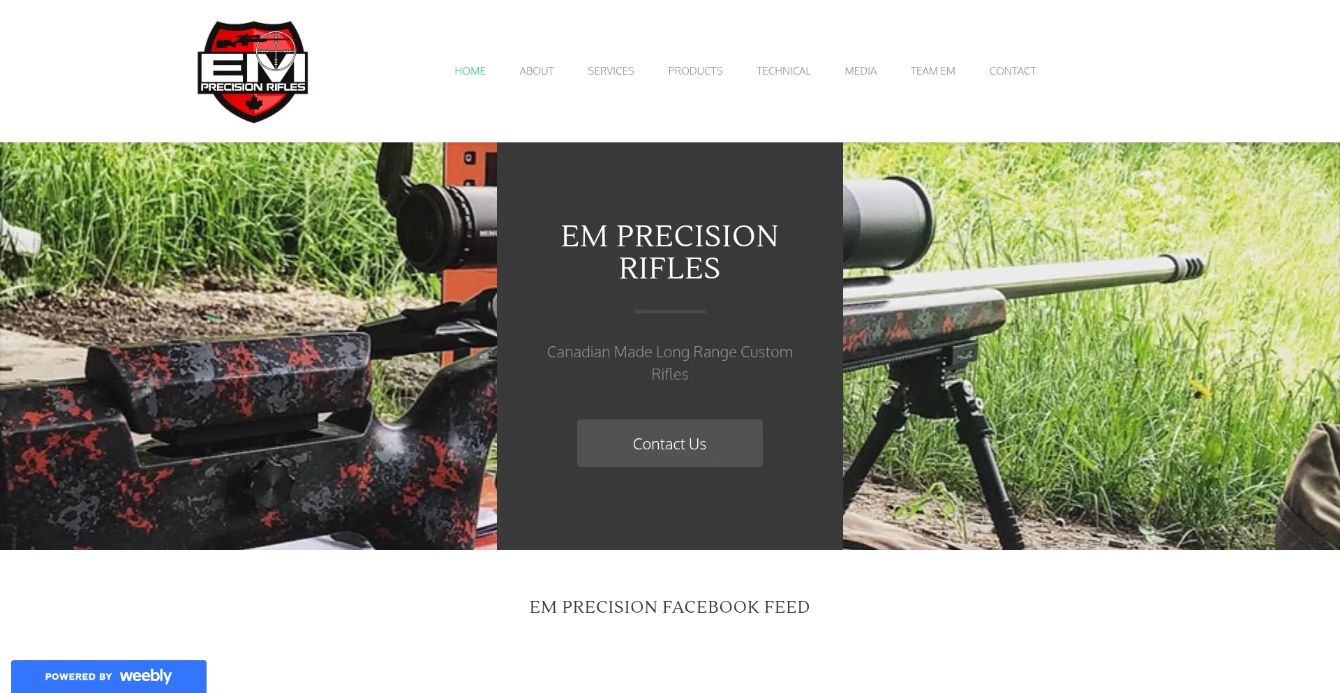 Website screenshot of Emprifles.ca
