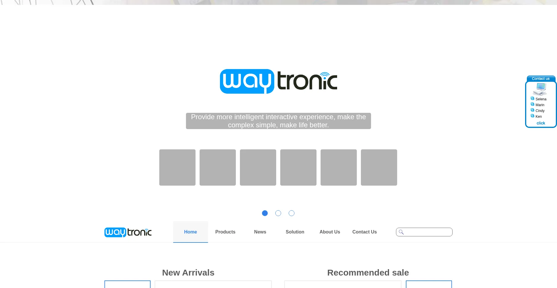 Website screenshot of En.waytronic.com