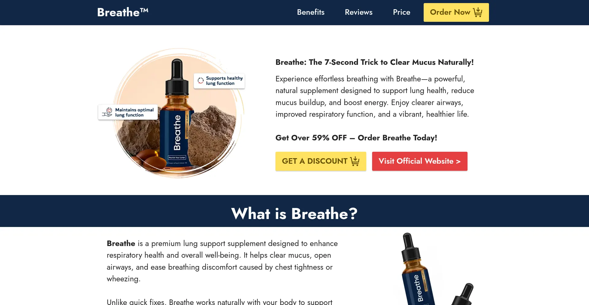 Website screenshot of En-breathe.us