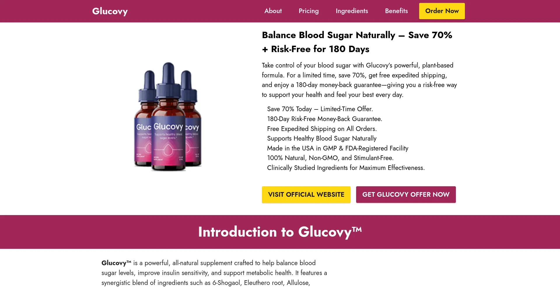 Website screenshot of En-glucovy-adv.com