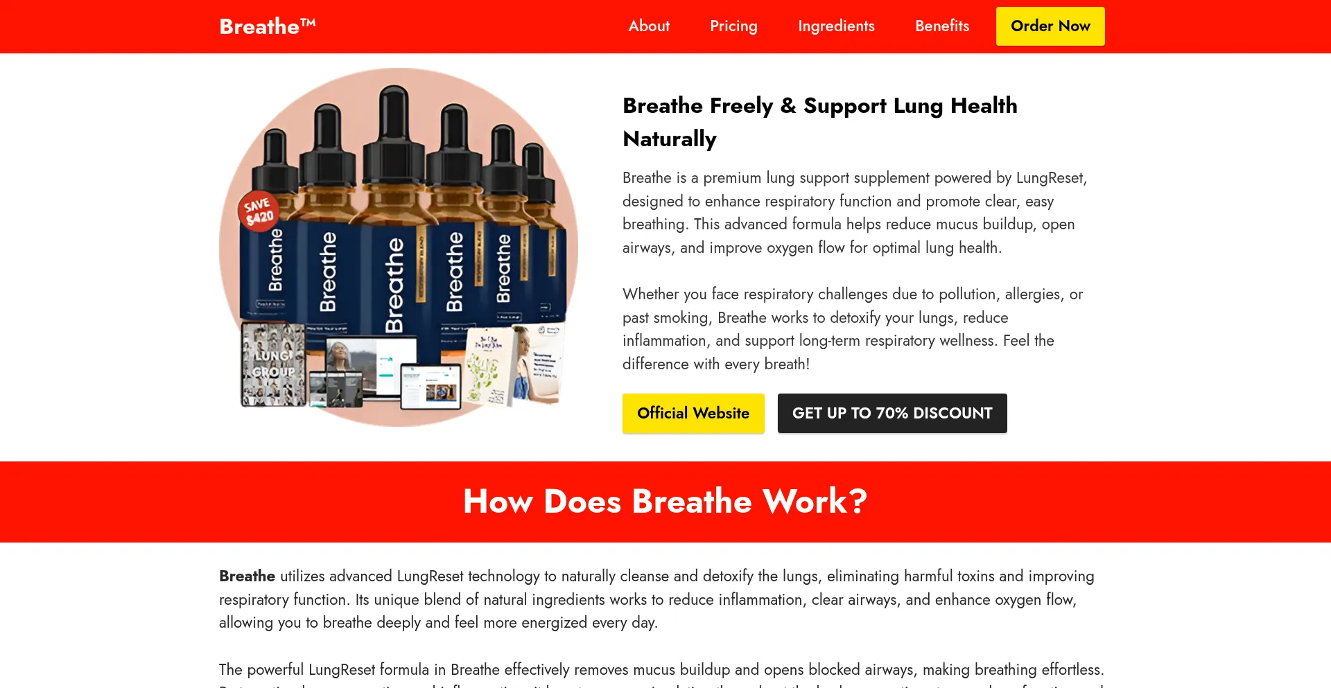 Website screenshot of En-lungreset.com