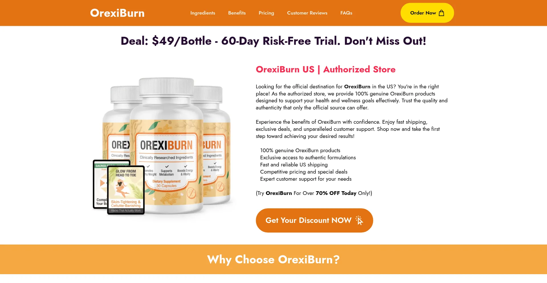 Website screenshot of En-orexiburn-us.com
