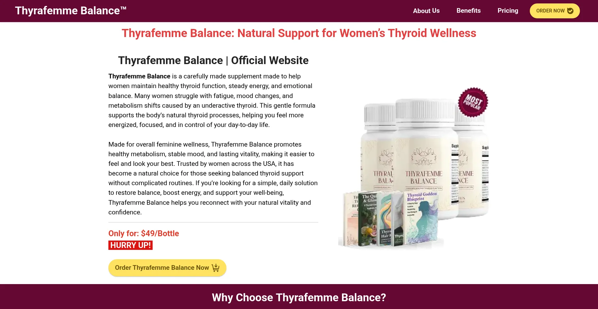 Website screenshot of En-thyrafemme.com