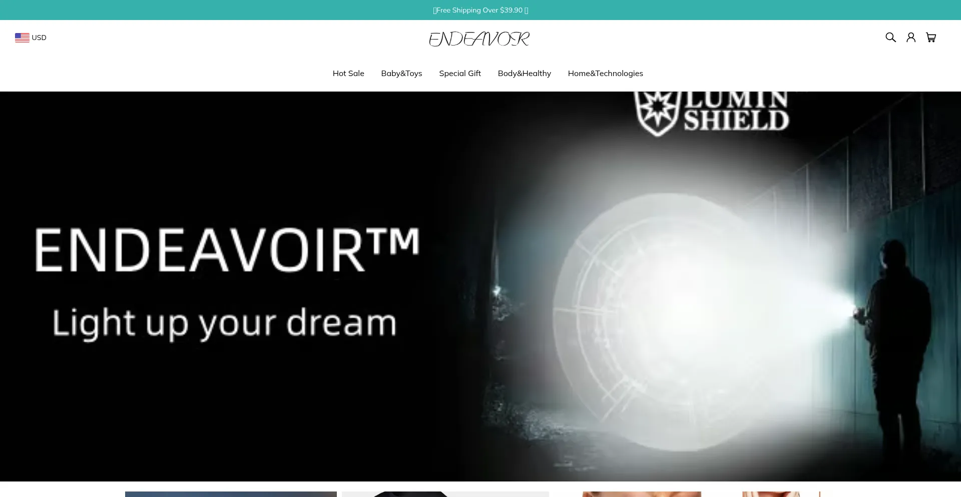 Website screenshot of Endeavoir.com