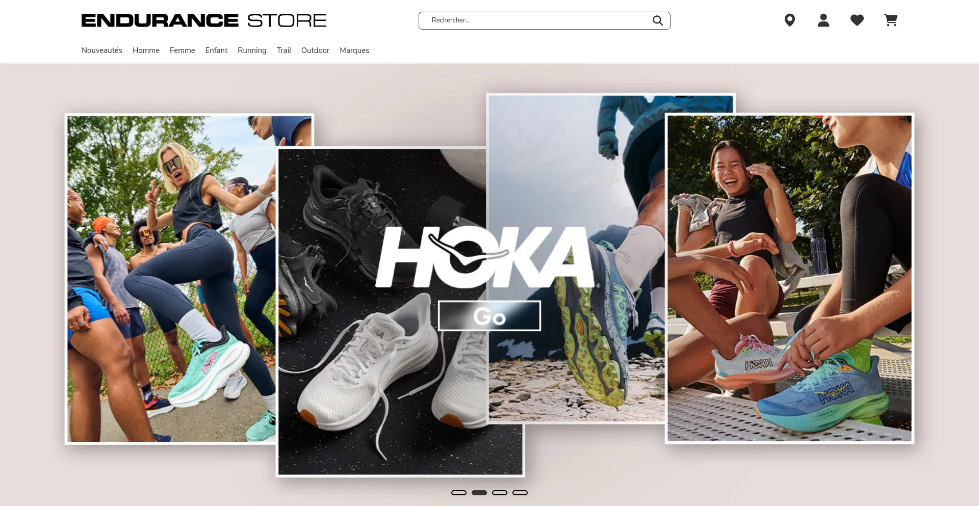 Website screenshot of Endurance-store.fr