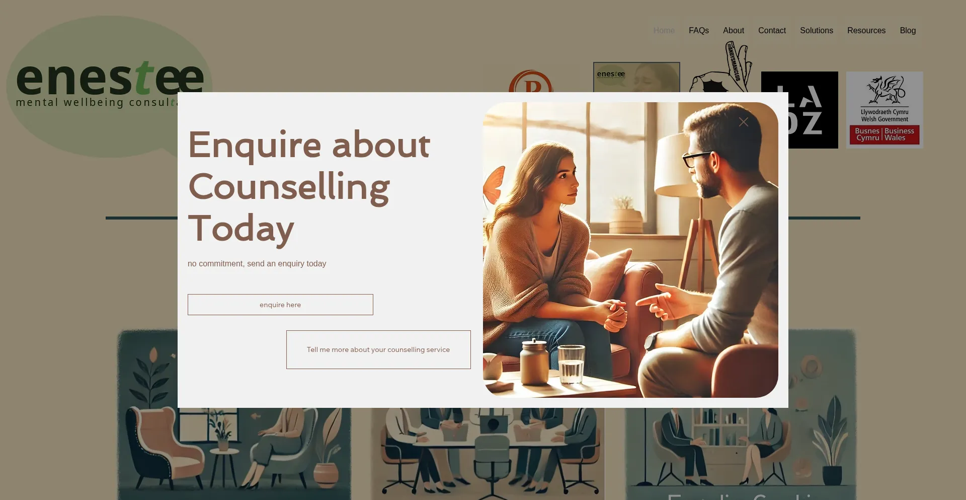 Website screenshot of Enestee.uk