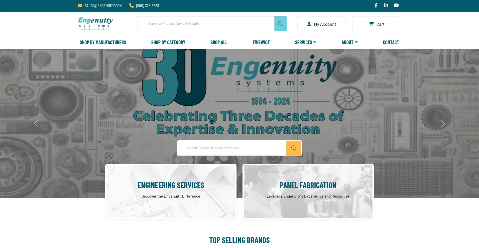 Website screenshot of Engenuity.com