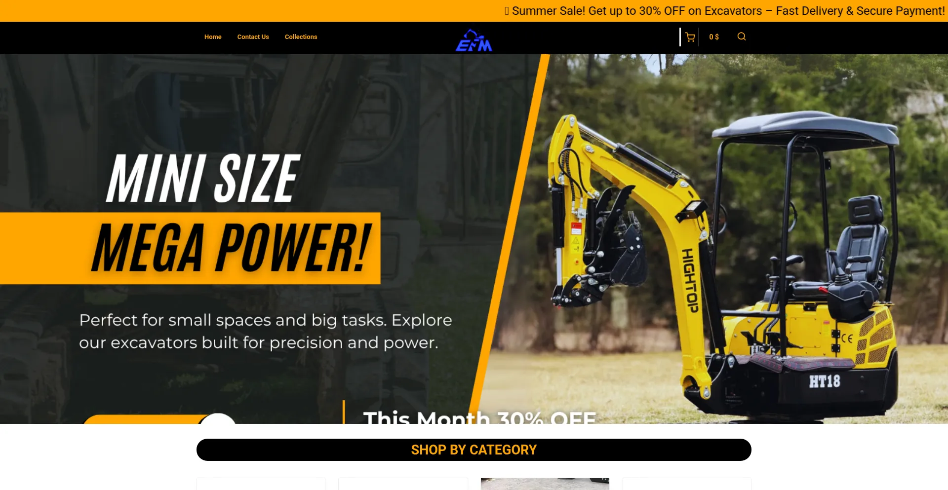 Website screenshot of Engineermachinery.com