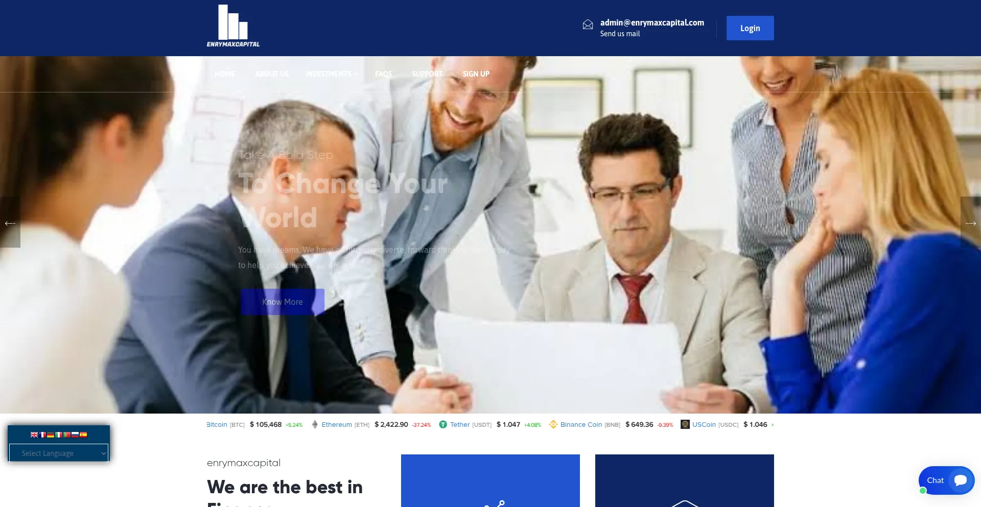 Website screenshot of Enrymaxcapital.com