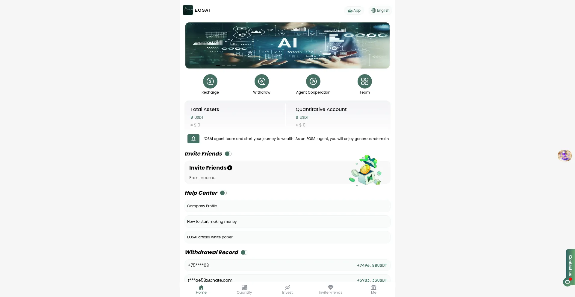 Website screenshot of Eosai.vip