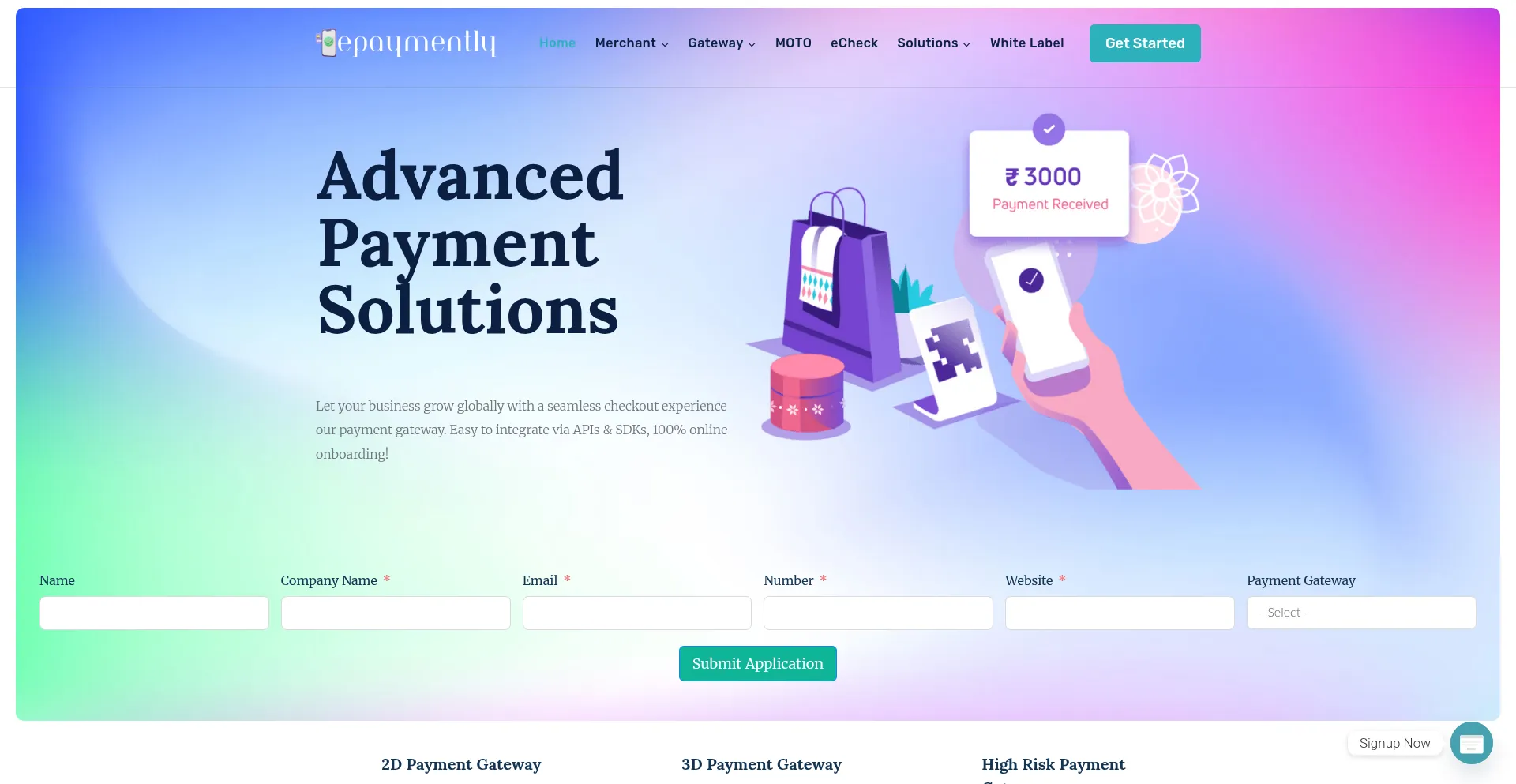 Website screenshot of Epaymently.com