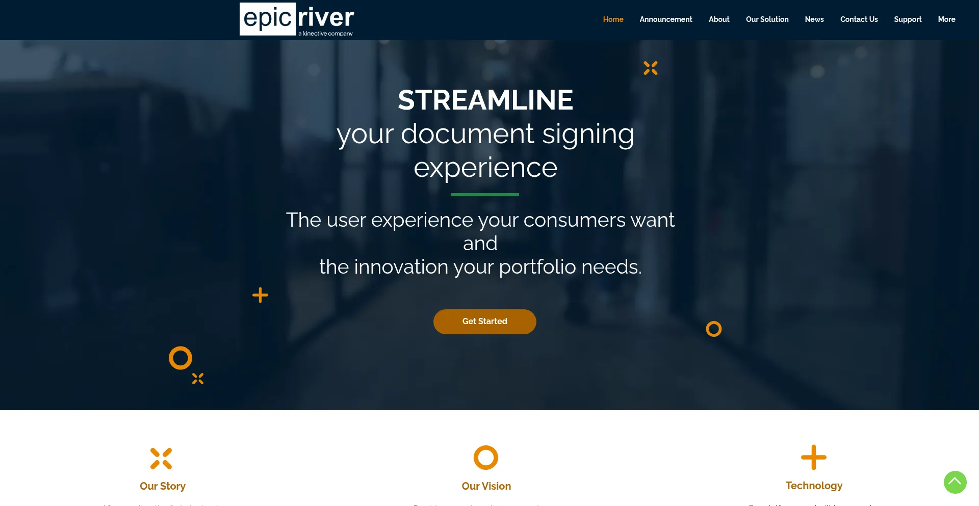 Website screenshot of Epicriver.com