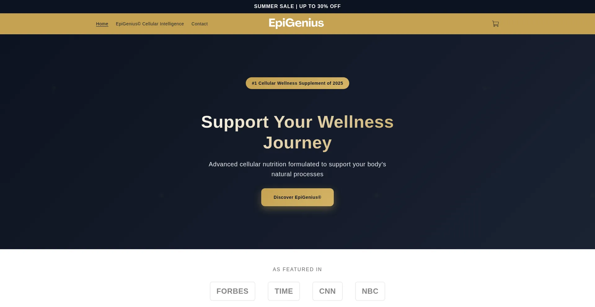 Website screenshot of Epigenius.shop