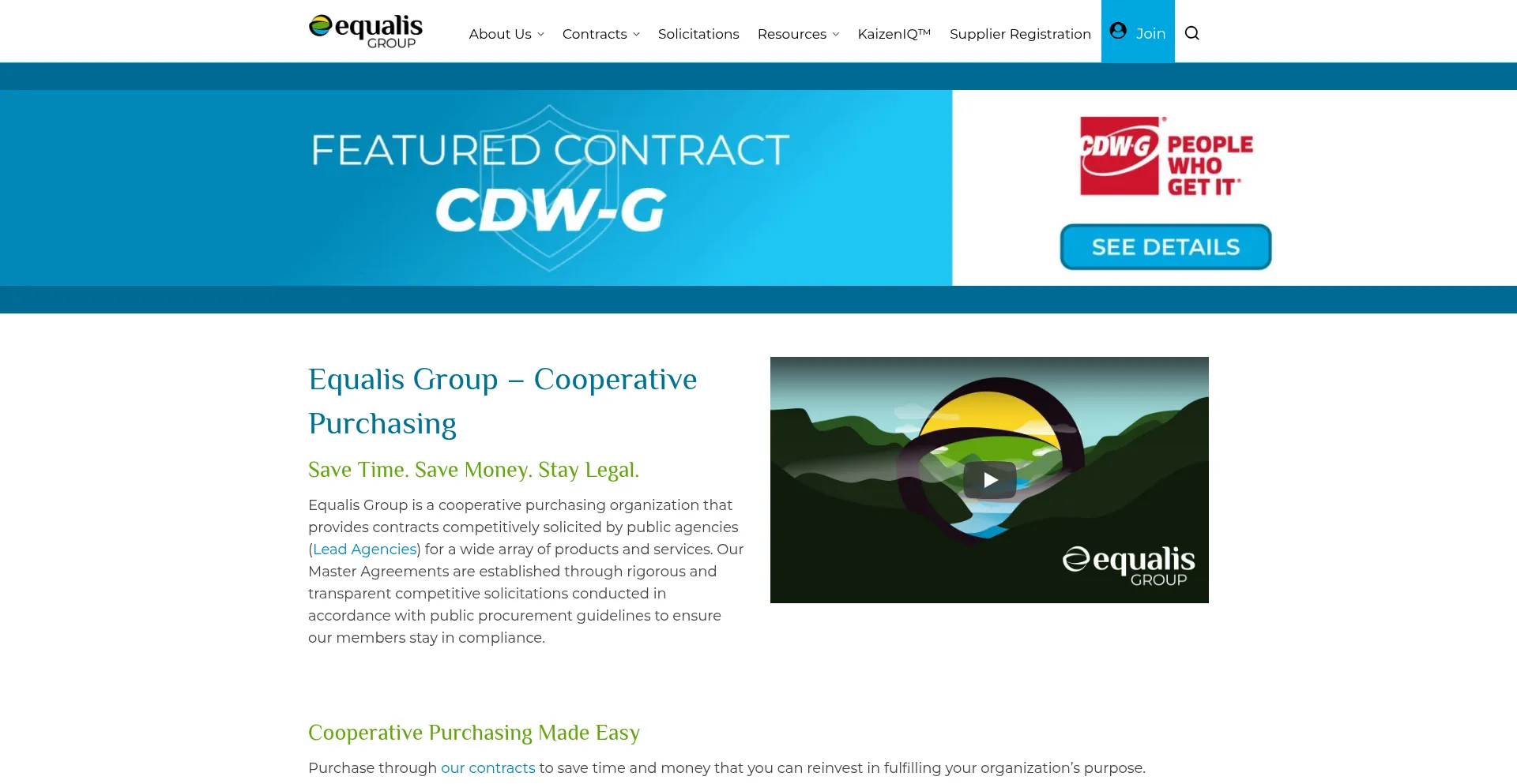 Website screenshot of Equalisgroup.org