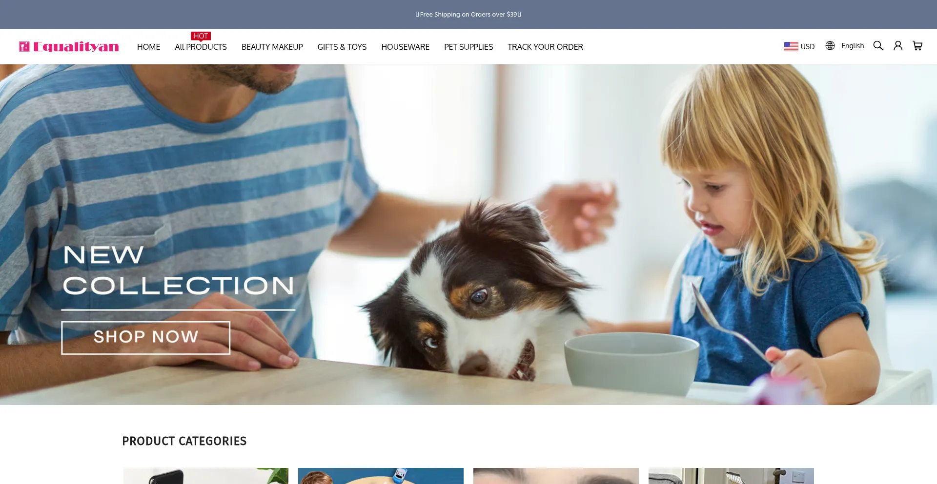Website screenshot of Equalityan.com