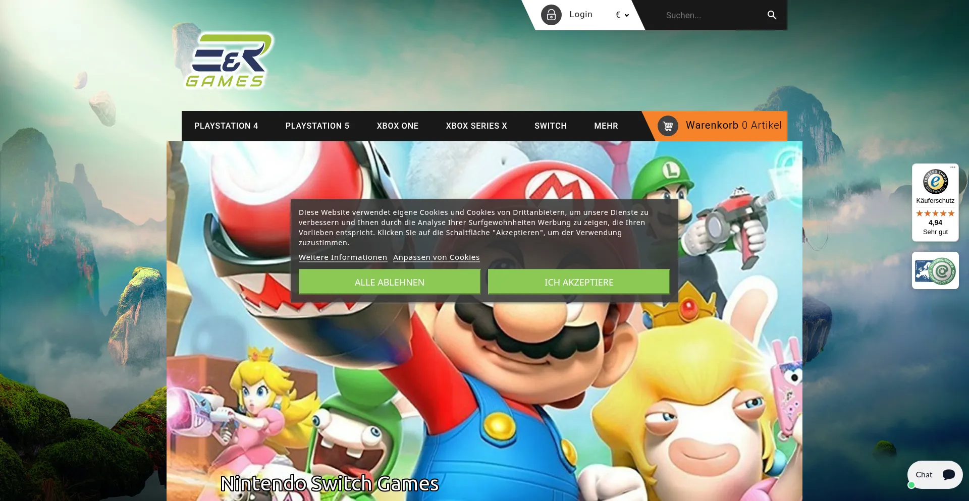 Website screenshot of Er-games.shop