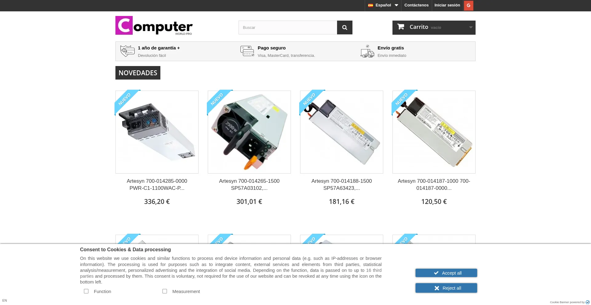 Website screenshot of Es.computer-world.pro