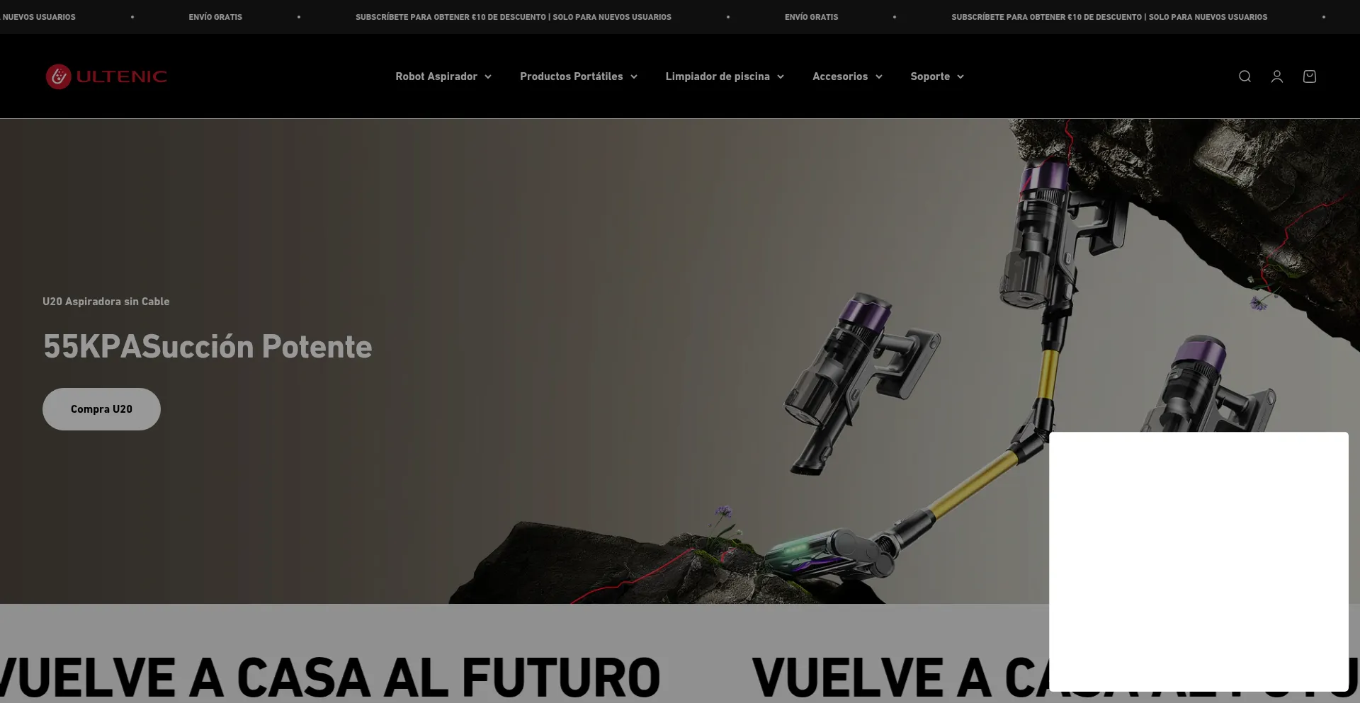 Website screenshot of Es.ultenic.com