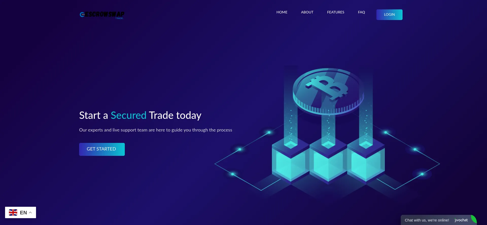 Website screenshot of Escrowtrade.site