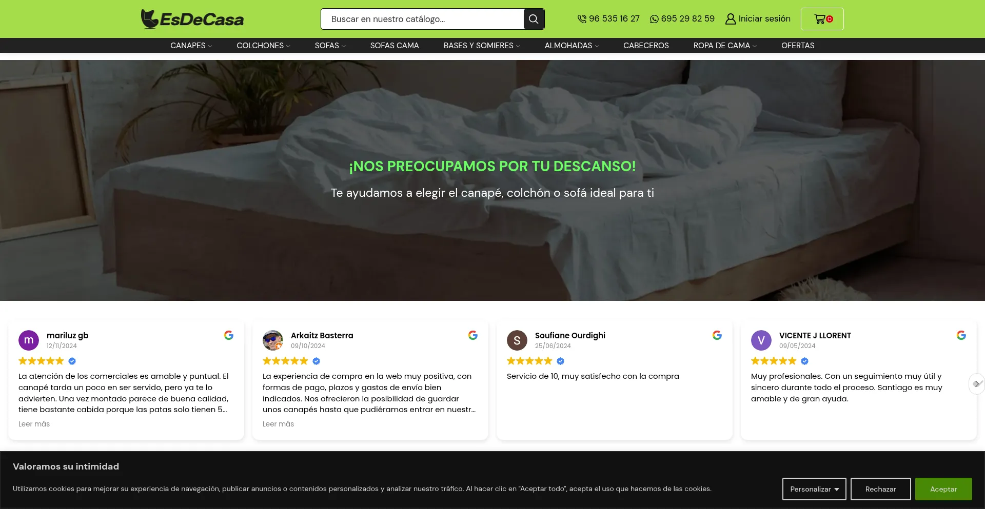 Website screenshot of Esdecasa.com