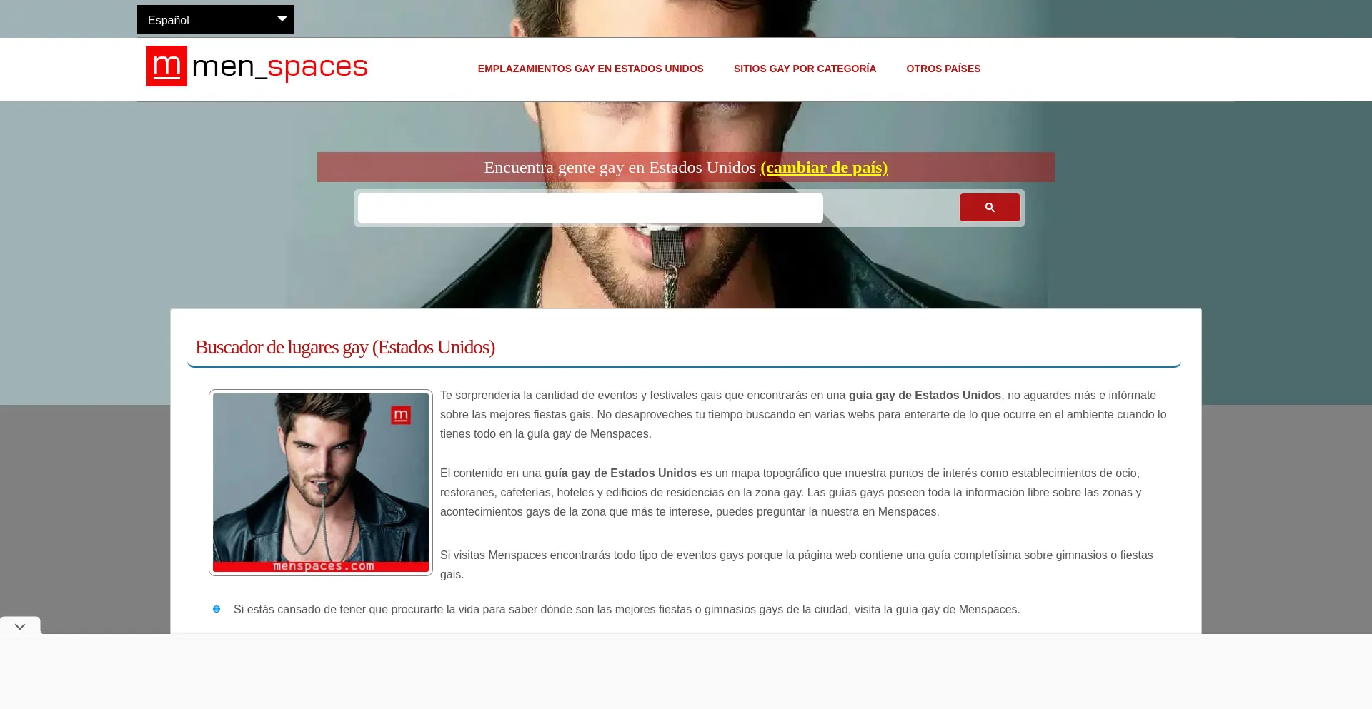 Website screenshot of Esp.menspaces.com